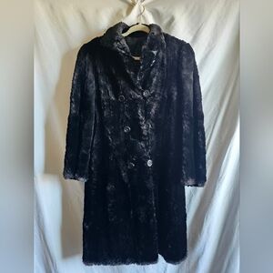 Vintage northern bonded fur coat vintage 1940 Retro Otter or beaver Silk Lined